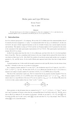 Hecke pairs and type III factors