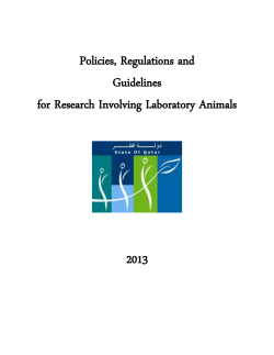 Policies, Regulations and Guidelines for Research Involving