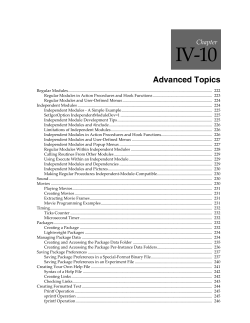 Advanced Topics - Updates