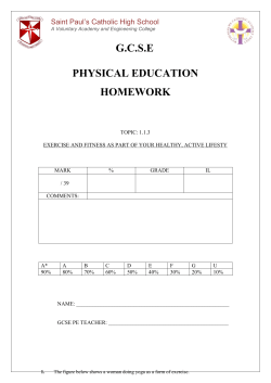 Revision Plan - Saint Paul`s Catholic High School