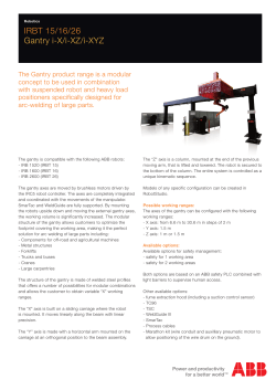 IRBT 15/16/26 Gantry i-X/i-XZ/i-XYZ