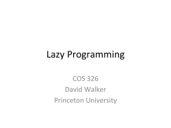 Laziness - Princeton CS
