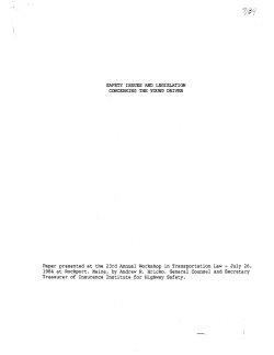 safety issues and legislation concerning