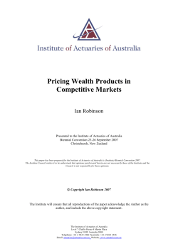 Pricing Wealth Products in Competitive Markets