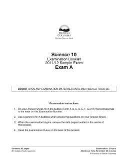 Science 10 Exam A