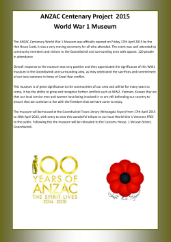 Click on to view summary of ANZAC Centenary