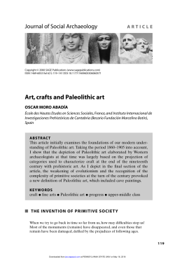 Art, crafts and Paleolithic art
