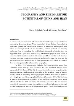 geography and the maritime potential of china and iran