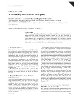 A successfully stress-forecast earthquake