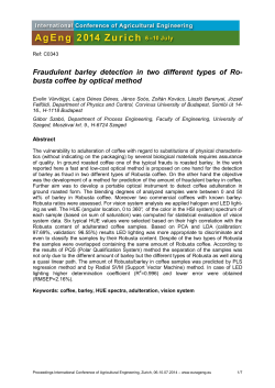 Fraudulent barley detection in two different types of Ro
