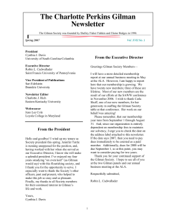 The Charlotte Perkins Gilman Newsletter