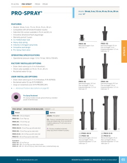 pro-spray - Hunter Industries