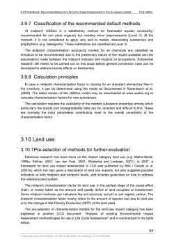 Joint Research Centre Recommendations on Land Use