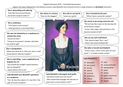 Lady Macbeth key quotes