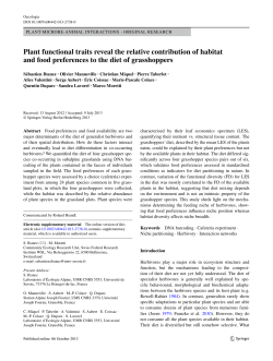 Plant functional traits reveal the relative contribution of habitat and