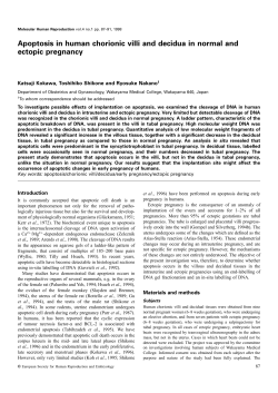 Apoptosis in human chorionic villi and decidua in normal