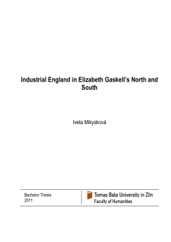 Industrial England in Elizabeth Gaskell`s North and South