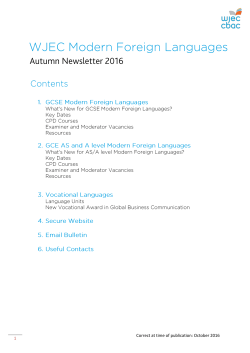 Modern Foreign Languages Autumn Newsletter pdf