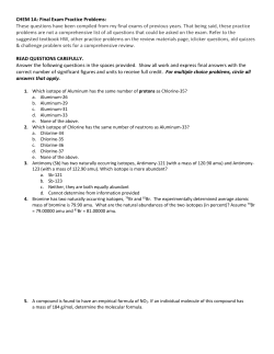 Final Exam Practice Problems