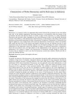 Characteristic of Weber Bureucracy and Its Relevance