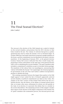 The Final Seanad Election? - National University of Ireland
