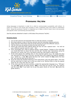 Pronouns: He/she - Kid Sense Child Development