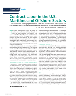 Contract Labor in the US Maritime and Offshore Sector