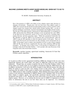 MACHINE LEARNING MEETS AGENT