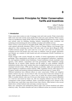 Economic Principles for Water Conservation Tariffs
