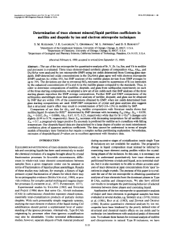 Determination of trace element mineral/liquid partition coefficients in