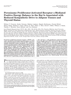 Peroxisome Proliferator-Activated Receptor-