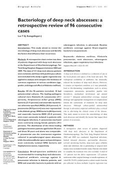 Bacteriology of deep neck abscesses: a retrospective review of 96