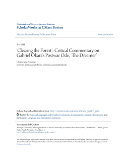 Clearing the Forest - ScholarWorks at UMass Boston