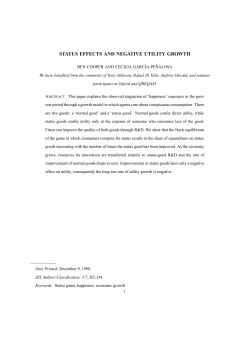 STATUS EFFECTS AND NEGATIVE UTILITY GROWTH