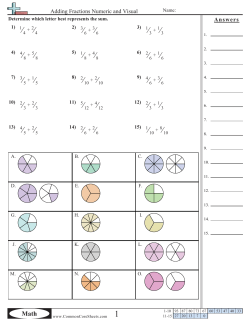 A 1 - Common Core Sheets