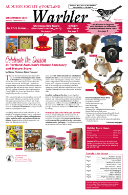 December 2014 - Audubon Society of Portland