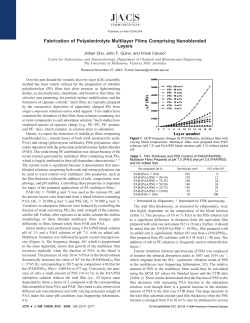 Fabrication of Polyelectrolyte Multilayer Films Comprising