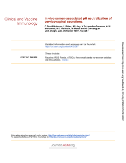 cervicovaginal secretions. In vivo semen-associated pH