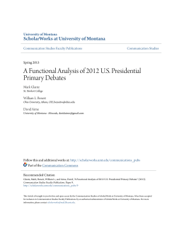 A Functional Analysis of 2012 U.S. Presidential Primary Debates