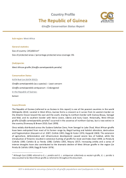 Guinea - Giraffe Conservation Foundation