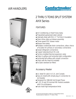aiCOILS 2 THRU 5 TONS SPLIT SYSTEM AHX Series AIR