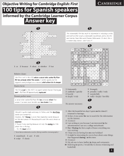 100 tips for Spanish speakers Answer key