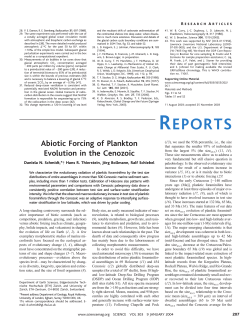 Abiotic forcing of plankton evolution in the Cenozoic.