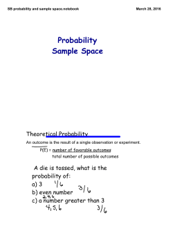 SB probability and sample space.notebook