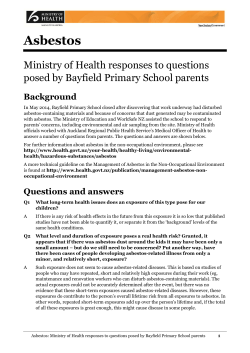 Asbestos - Auckland Regional Public Health Service