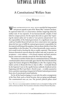 A Constitutional Welfare State