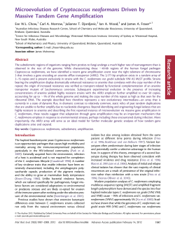 Microevolution of Cryptococcus neoformans Driven by Massive
