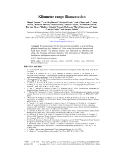 Kilometer range filamentation