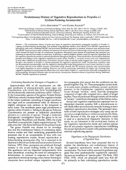 Evolutionary History of Vegetative Reproduction in Porpidia s.l.