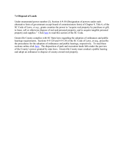 7.4 Disposal of Lands Under enumerated power number (2), Section